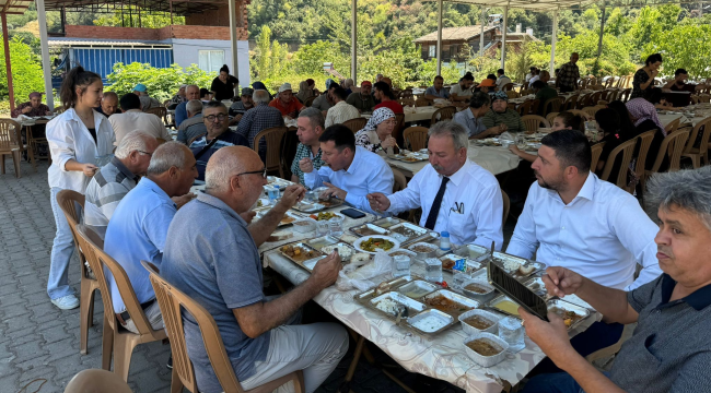 Başkan Nurlu Allahdiyen'de yağmur duası hayır yemeğine katıldı