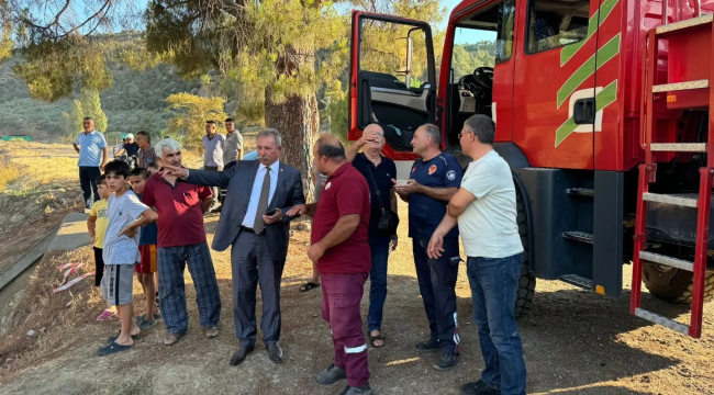 Başkan Nurlu yangının ardında Kurşunlu'da incelemelerde bulundu