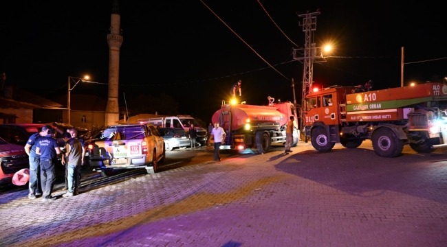 Başkan Zeyrek yangın bölgesinde