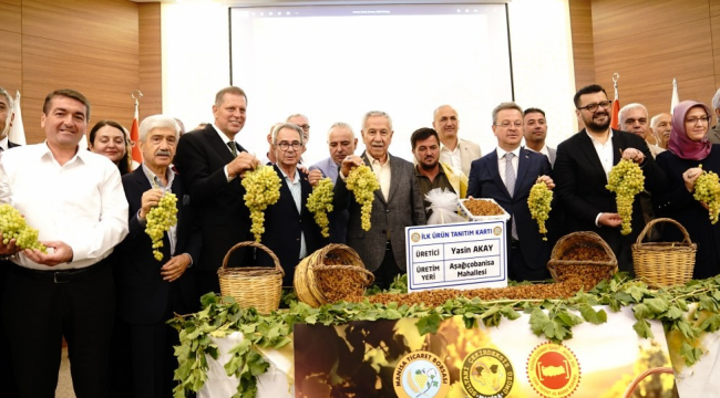 Borsada kuru üzüm alım töreni