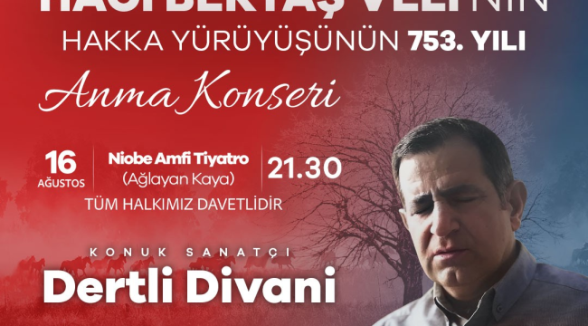 Hacı Bektaş Veli, özel bir anma konseri 