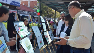 Köprübaşi'nda "Filistin" temalı resim sergisini