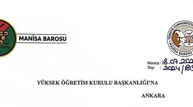 Manisa barosu nitelikli hukuçuların yetişmesi için YÖK'e başvurdu