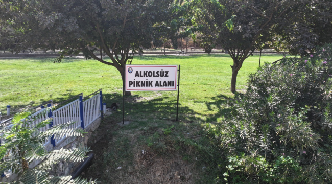 Salihli'de kurşunlu piknik alanında alkolsüz bölge uygulaması