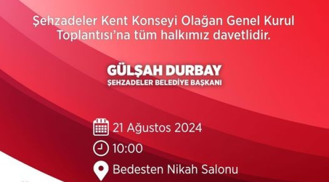 Şehzadeler kent konseyi toplanıyor
