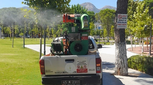 Soma'da mesire alanları ilaçlandı
