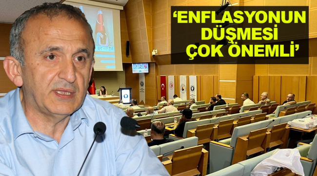 Ülkemizdeki ekonomik gelişmeleri açıklayan TSO başkanı Yılmaz,enflasyonu düşürün,faizleri indirin çağrısı