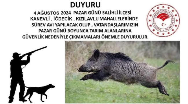 Salihli ilçe tarım müdürlüğünden vatandaşlara önemli duyuru