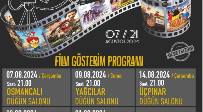 Yunusemre'de sinema akşamları başlıyor
