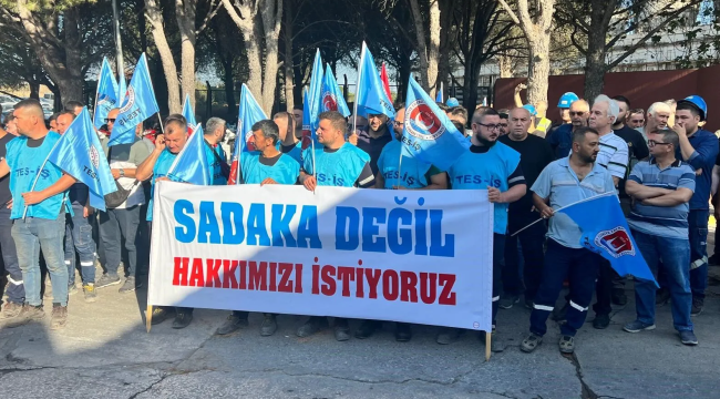 Zam alamayan işçiler oturma eyleminde