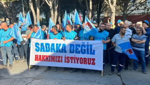 Zam alamayan işçiler oturma eyleminde