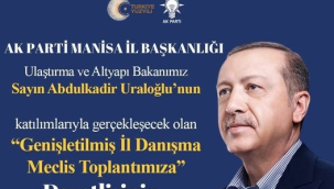 AKP Manisa il danışma kurulu toplanıyor