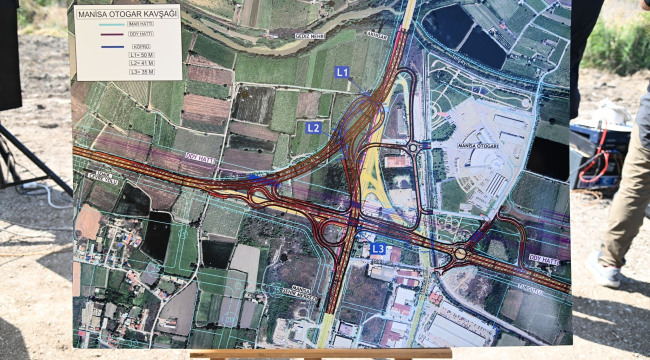 Bakan Uraloğlu, Gediz köprülü kavşağında inlemelerde bulunmak için Manisa'da