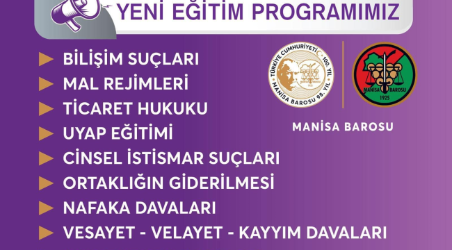 Baro 3 aylık eğitim proğramı açıklandı