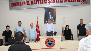 Soma belediye meclisinde Gazzede ölenler için saygı duruşu