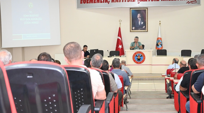 Soma belediyesi muhtarlara çözüm merkezini tanıttı