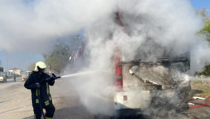 Takım otobüsü yandı