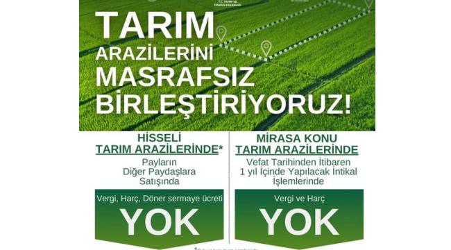 Tarım arazi sahiplerine çağrı