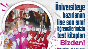 Üniversite adaylarına ücretsiz test kitabı