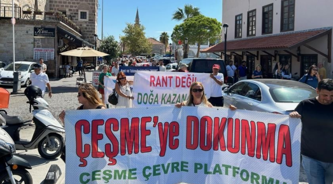 Vatandaşlar Çeşme'de ÇED toplantısına izin vermedi