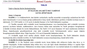Avukatlık ücretlerine zam