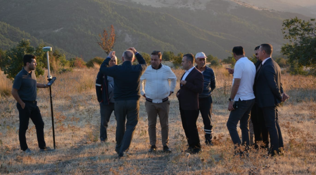 Demirci OSB alanında yol ve su incelemesi