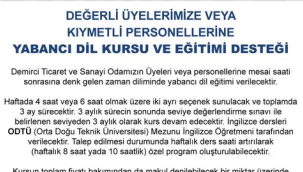 DTSO'dan 2 taksit yüzde 10 indirimli yabancı dil kursu
