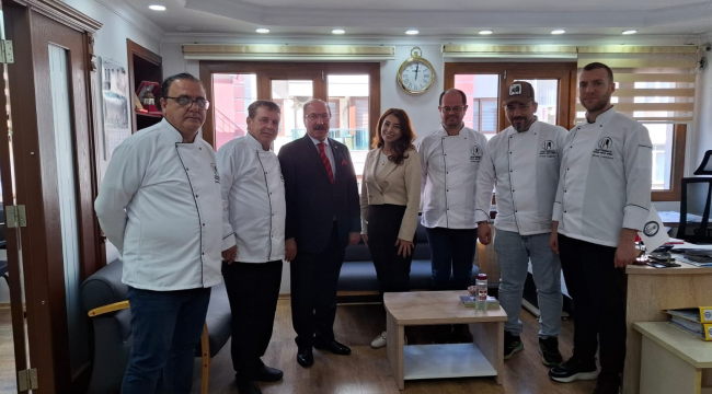  Gastromad magnesi aşçılar derneği üyeleri Akyüz'ü ziyaret etti