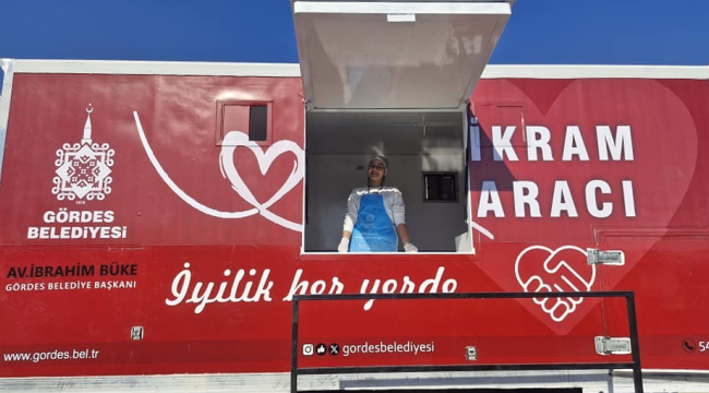 Gördes'de belediye gezici ikram aracı hizmet alındı