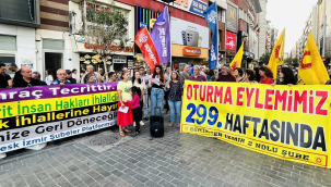  Eğitim -Sen İzmir'de başlattığı "hak, hukuk ve adalet"eylemi 299 haftaya ulaştı