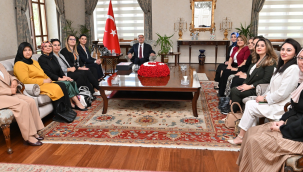 Kadın ve demokrasi vakfı yönetimi vali Özkan'ı ziyaret etti