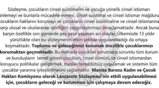 Lanzarote sözleşmesi 17 yaşında