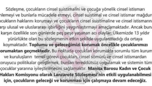 Lanzarote sözleşmesi 17 yaşında