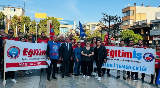 Salihli'de Numan Kurtulmuş'a kınama eylemi