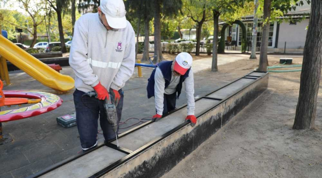 Şehzadelerde park ve oturma alanları yenilendi
