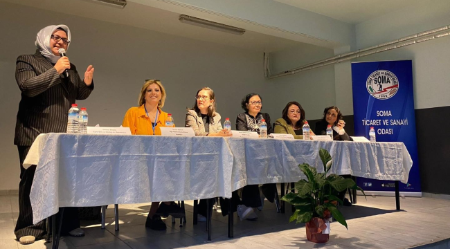 Soma girişimci kadınlar başarı öykülerini öğrencilerle paylaştı