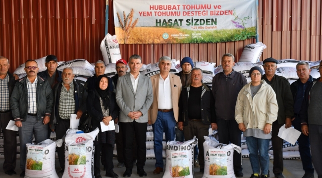  Soma, Kırkağaç,Akhisar,Saruhanlı üreticilre tohum dağıtıldı