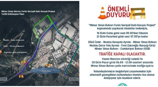 Sürücüler uyarıldı :mimar sinan bulvarında önemli düzenleme 