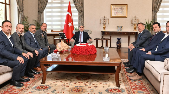 Vali Özkan gazi dernek yöneticilerini kabul etti