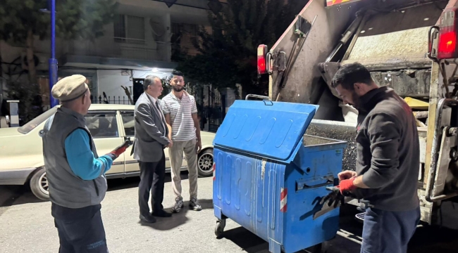 Yunusemre'de konteynerlerinde dezenfekte bakın onarım