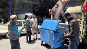 Yunusemre'de konteynerlerinde dezenfekte bakın onarım