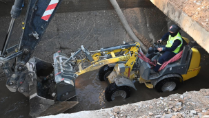 45 yıldır temizlenmeyen tabak deresi temizleniyor
