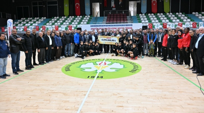 81 spor kulübüne büyükşehirden 4 milyon lira destek