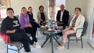 Başkan Aykan, Gölmarmara kadın dayanışma derneği'ni ziyaret etti