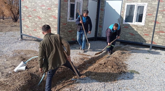 Gördes'de konteyner kent çalışmaları sürüyor