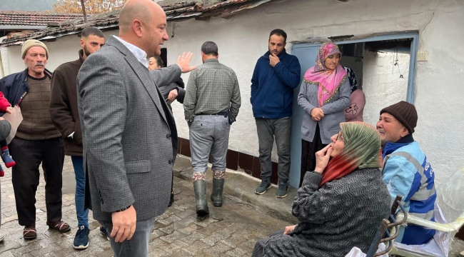 Başkan Aykan'dan evi yanan aileye destek