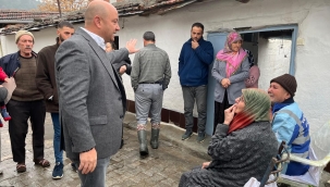 Başkan Aykan'dan evi yanan aileye destek