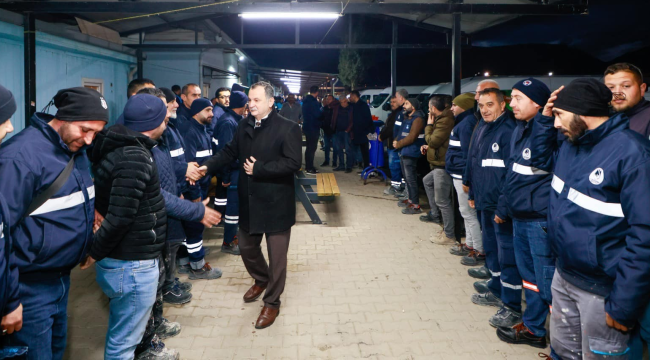 Başkan Balaban yeni haftaya işçilerin yeni yılını kutlayarak başladı