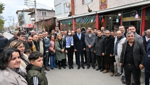 Başkanlar Kazım Karabekir mahallesi'nde esnafları ziyaret etti