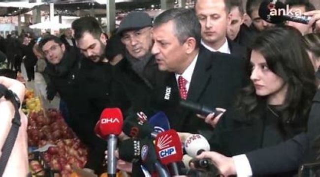 CHP Lideri Özel'den pazara asgari ücret ziyareti